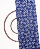 Indigo Colour Leaf Print Modal Chanderi Fabric