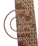 Off White Colour Traditional Print Modal Chanderi Fabric