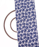 Indigo Colour Leaf Print Modal Chanderi Fabric