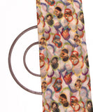 Multi Colour Object Print Georgette Fabric