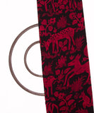 Red Colour Animal Digital Printed Pure Muslin Fabric
