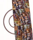 Multi Colour Abstract Print Georgette Fabric