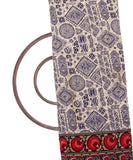 Blue Colour Abstract Print Modal Chanderi Fabric