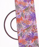 White Colour Leaf Digital Print Chiffon Fabric