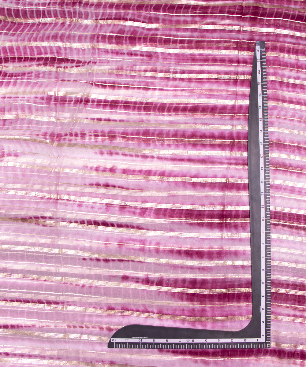 Wine Colour Tie Dye Print Georgette Gota Fabric