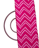 Light Fuchsia Colour Digital Bandhani Print Viscose Chinon Silk Fabric