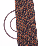 Black Colour Floral Print Satin Fabric