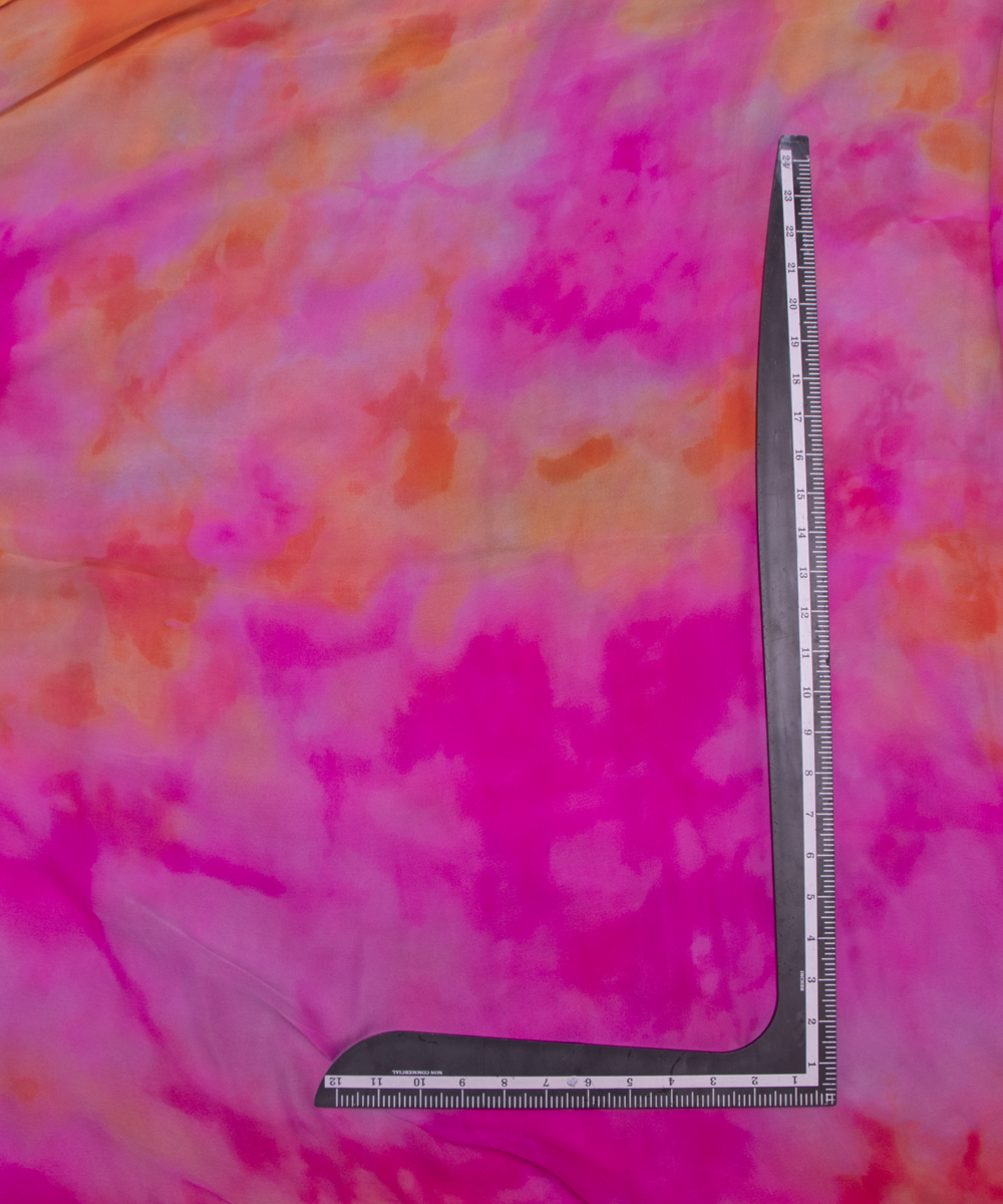 Multi Colour Digital Tie Dye Print Georgette Fabric
