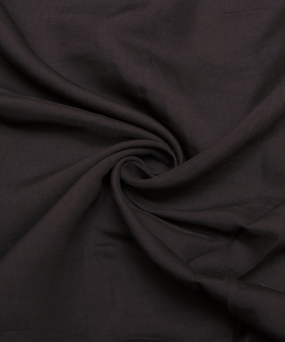 Black Colour Plain Modal Silk Fabric