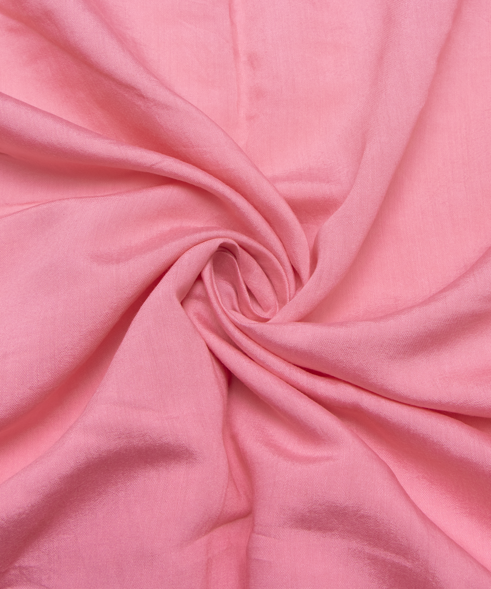 Peach Pink Colour Plain Modal Silk Fabric