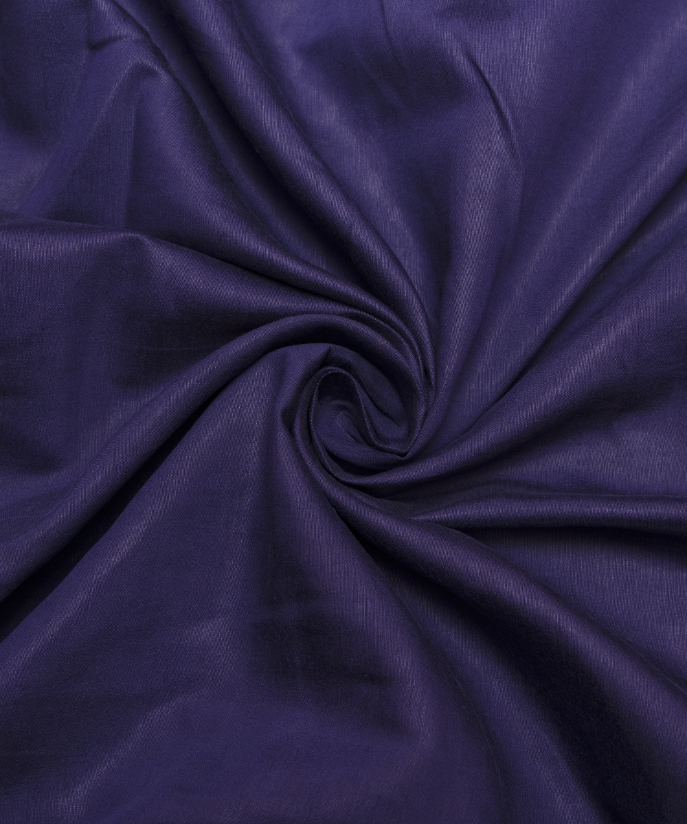 Navy Blue Colour Plain Modal Silk Fabric