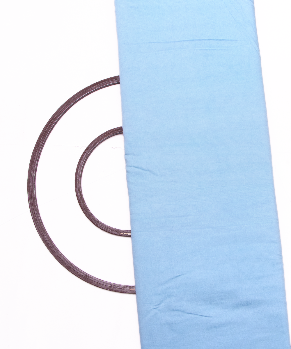 Light Blue Colour Plain Modal Silk Fabric
