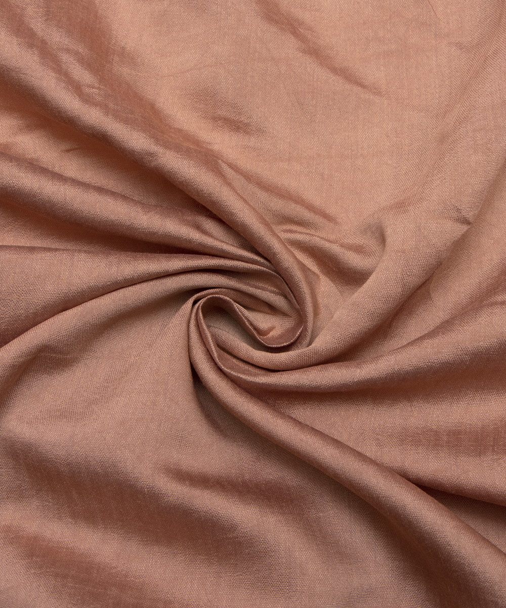 Golden Brown Colour Plain Modal Silk Fabric