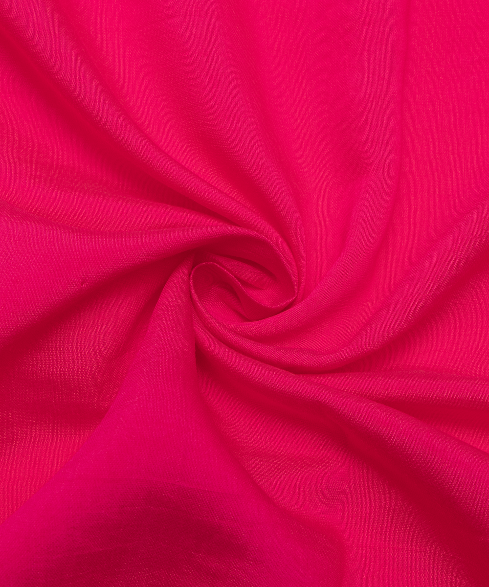 Bright Fuchsia Colour Plain Modal Silk Fabric