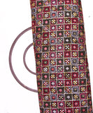 Black Colour Thread Embroidery Georgette Fabric