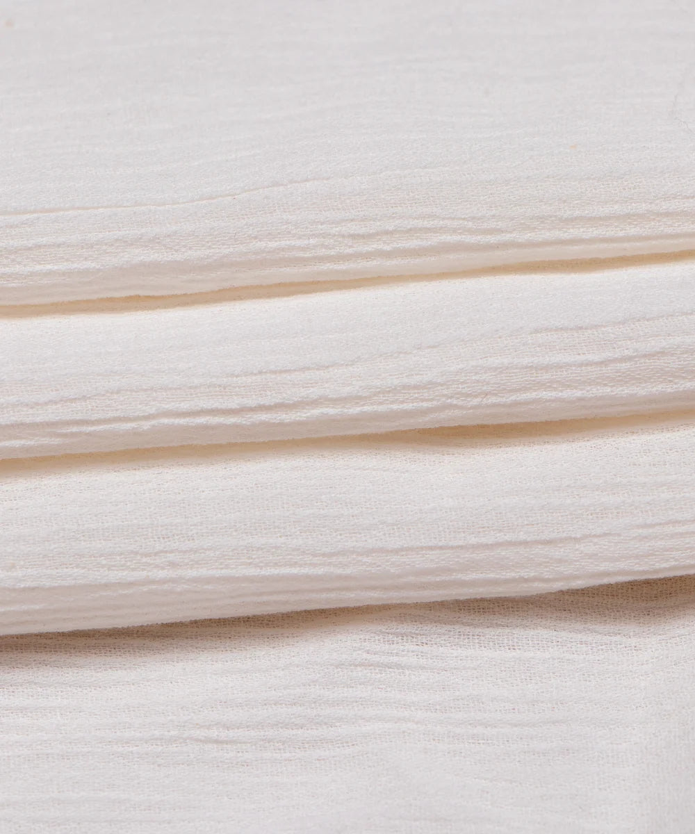 Wrinkled dyeable cotton fabric