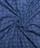 Indigo Colour Geometric Block Printed Cotton Fabric