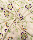 WhiteColour Chikankari Cotton Embroidery Fabric