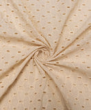 Off White Cutwork Schiffli Cotton Hakoba Fabric