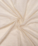 White Cutwork Schiffli Cotton Hakoba Fabric