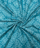 Turquoise Bandhani Pattern Screen Printed Cotton Fabric