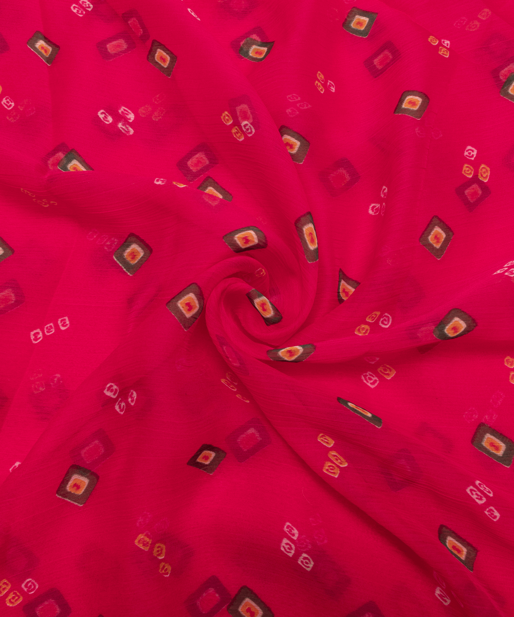 Chiffon Bandhani Fabric
