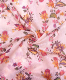Off White Digital Floral Printed Chanderi Fabric