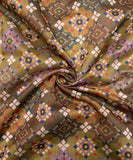 Multi Color Digital Floral Printed Chanderi Fabric