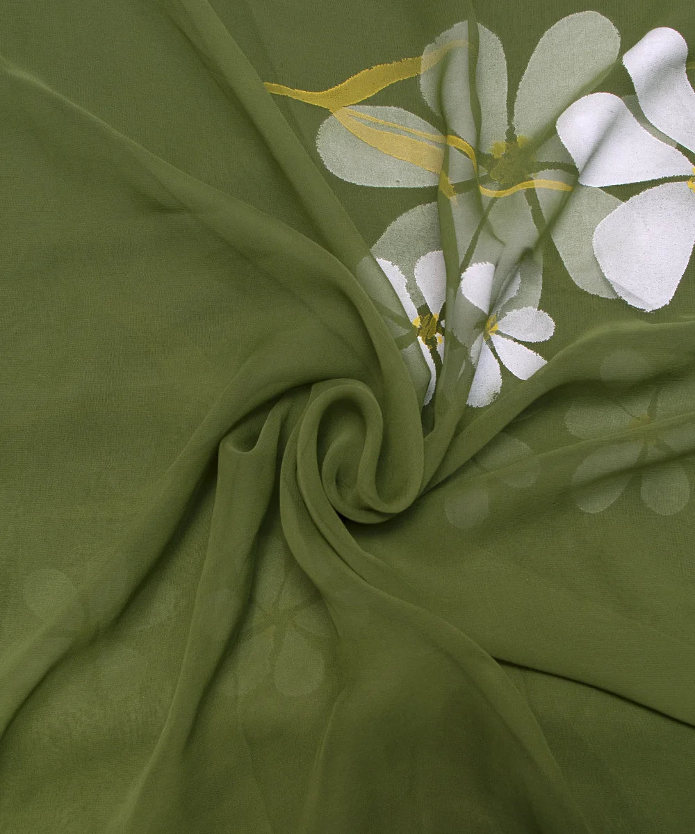 Hand Paint Georgette Fabric