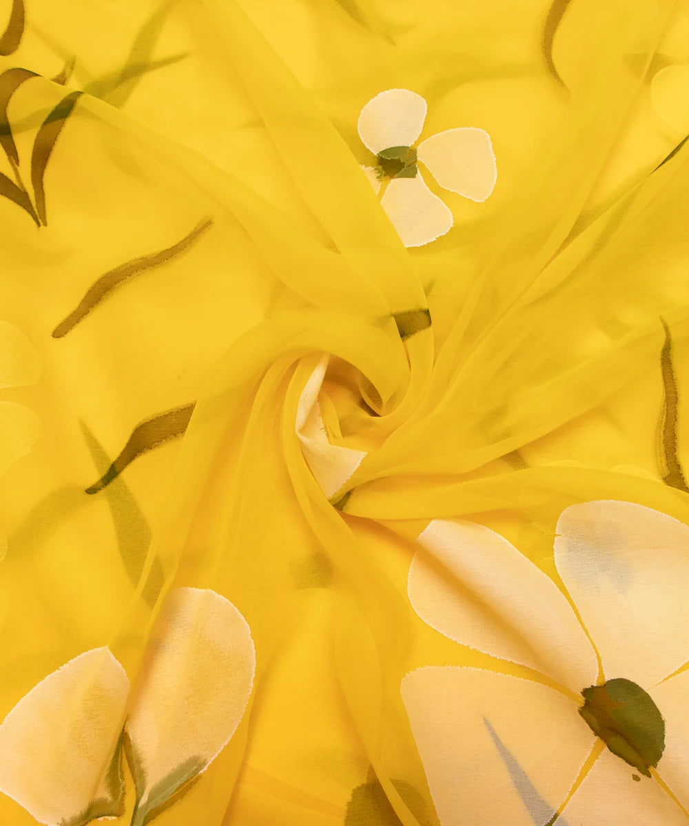 Hand Paint Georgette Fabric