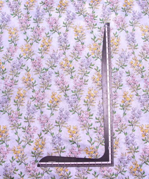Made-To-Measure Chanderi Silk Digital Prints Floral Crop-Top Set & Sequence Embroidery main image 0