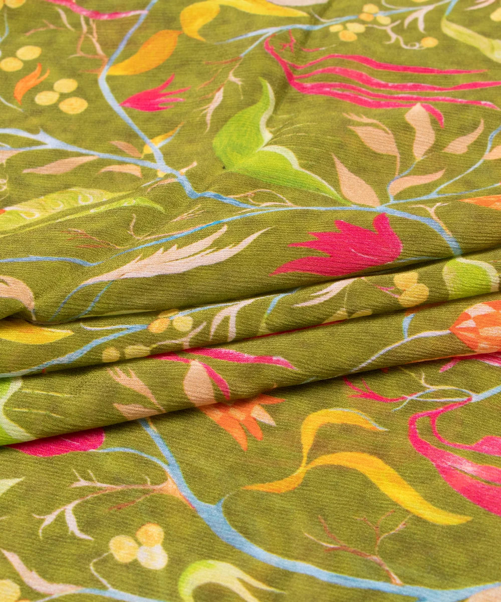 Buy Printed Chinon Silk Fabric Online