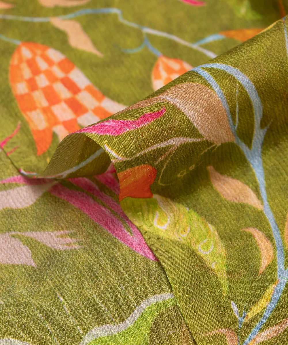 Buy Printed Chinon Silk Fabric Online