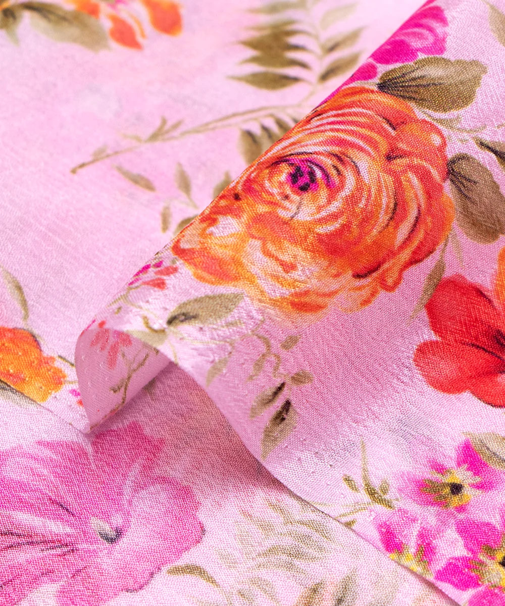 Buy Printed Chinon Silk Fabric Online