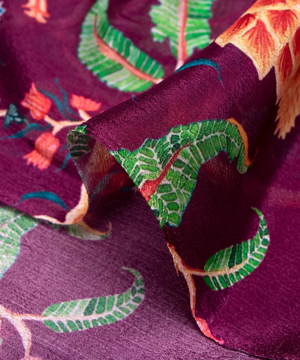Buy Printed Chinon Silk Fabric Online