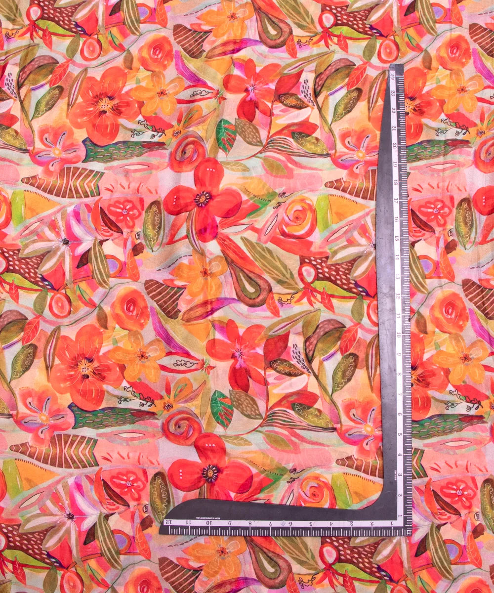 Buy Printed Chinon Silk Fabric Online