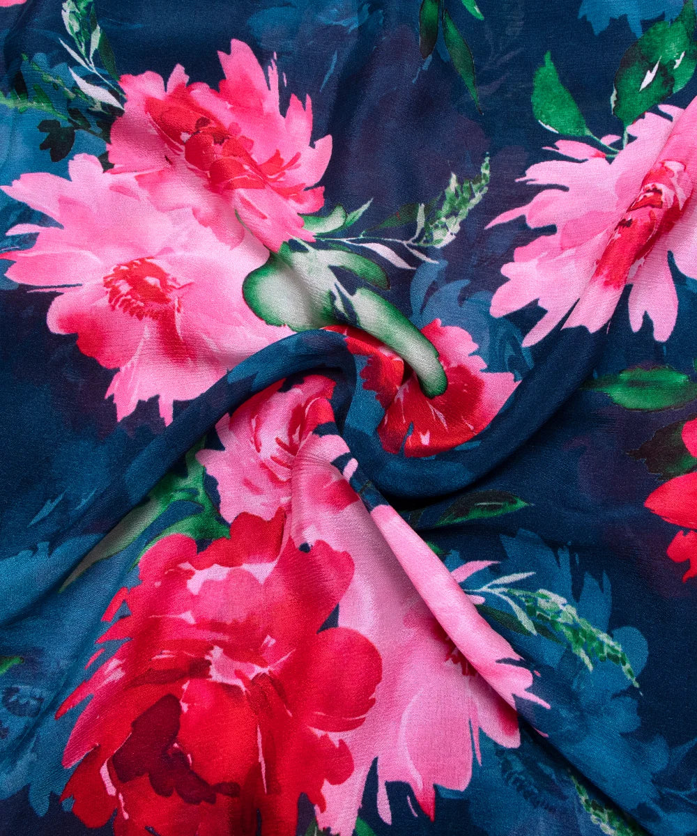 Buy Printed Chinon Silk Fabric Online