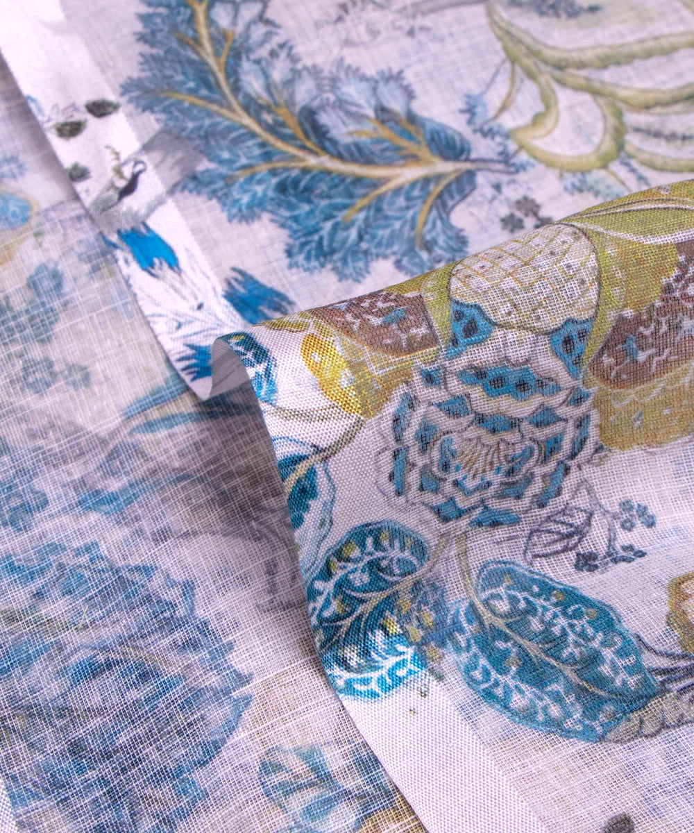 Printed Cotton Linen Fabric