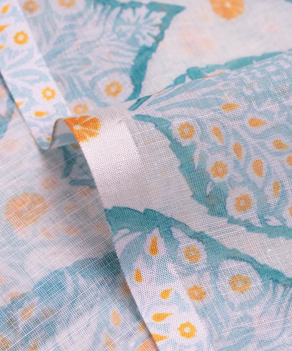 Printed Cotton Linen Fabric