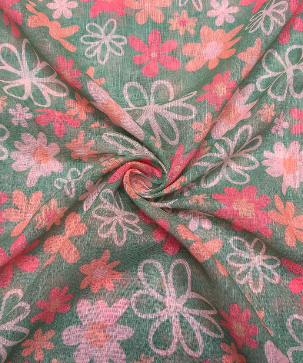 Printed Cotton Linen Fabric