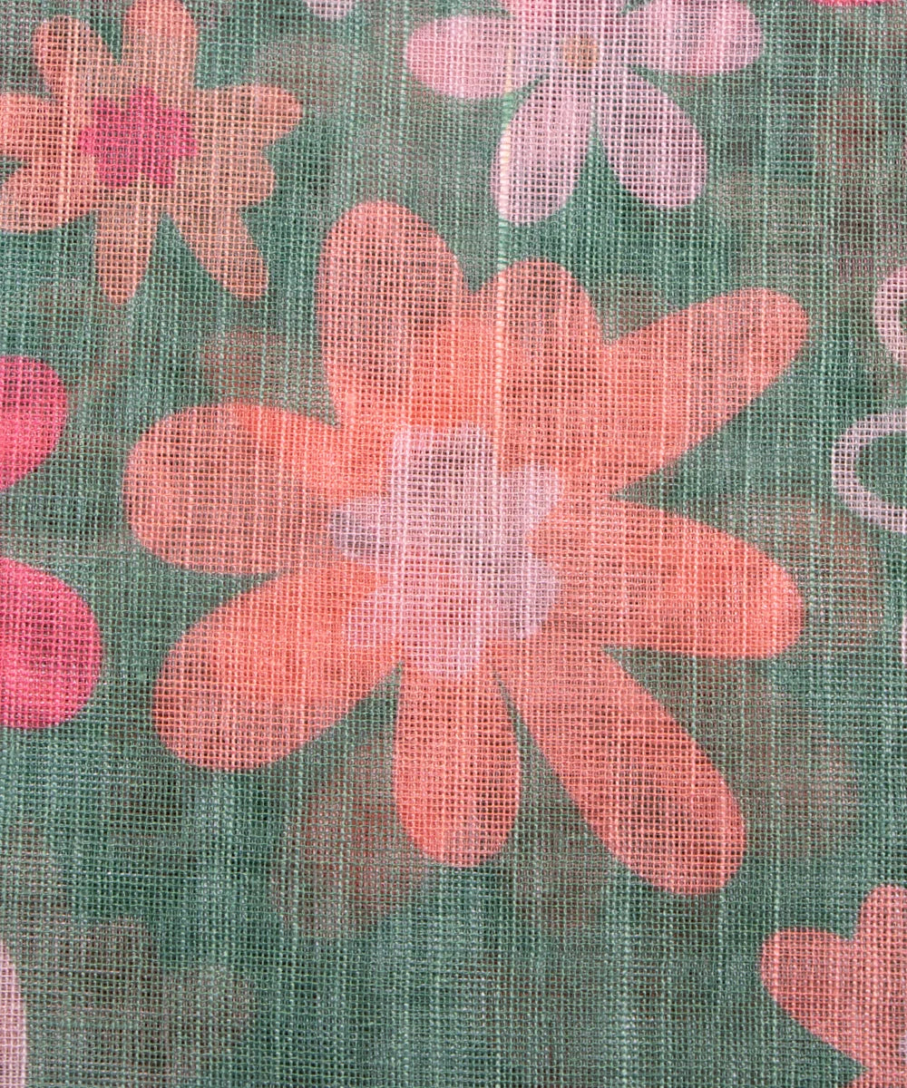 Printed Cotton Linen Fabric
