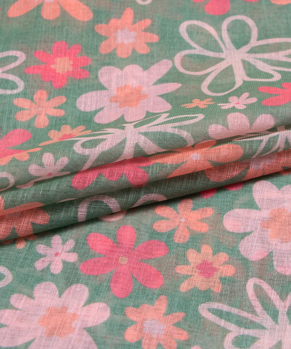 Printed Cotton Linen Fabric