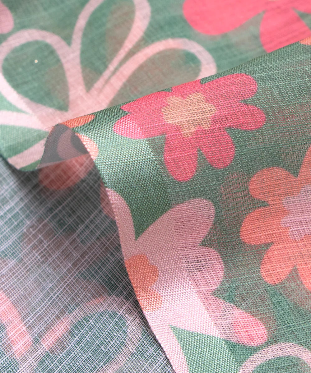 Printed Cotton Linen Fabric