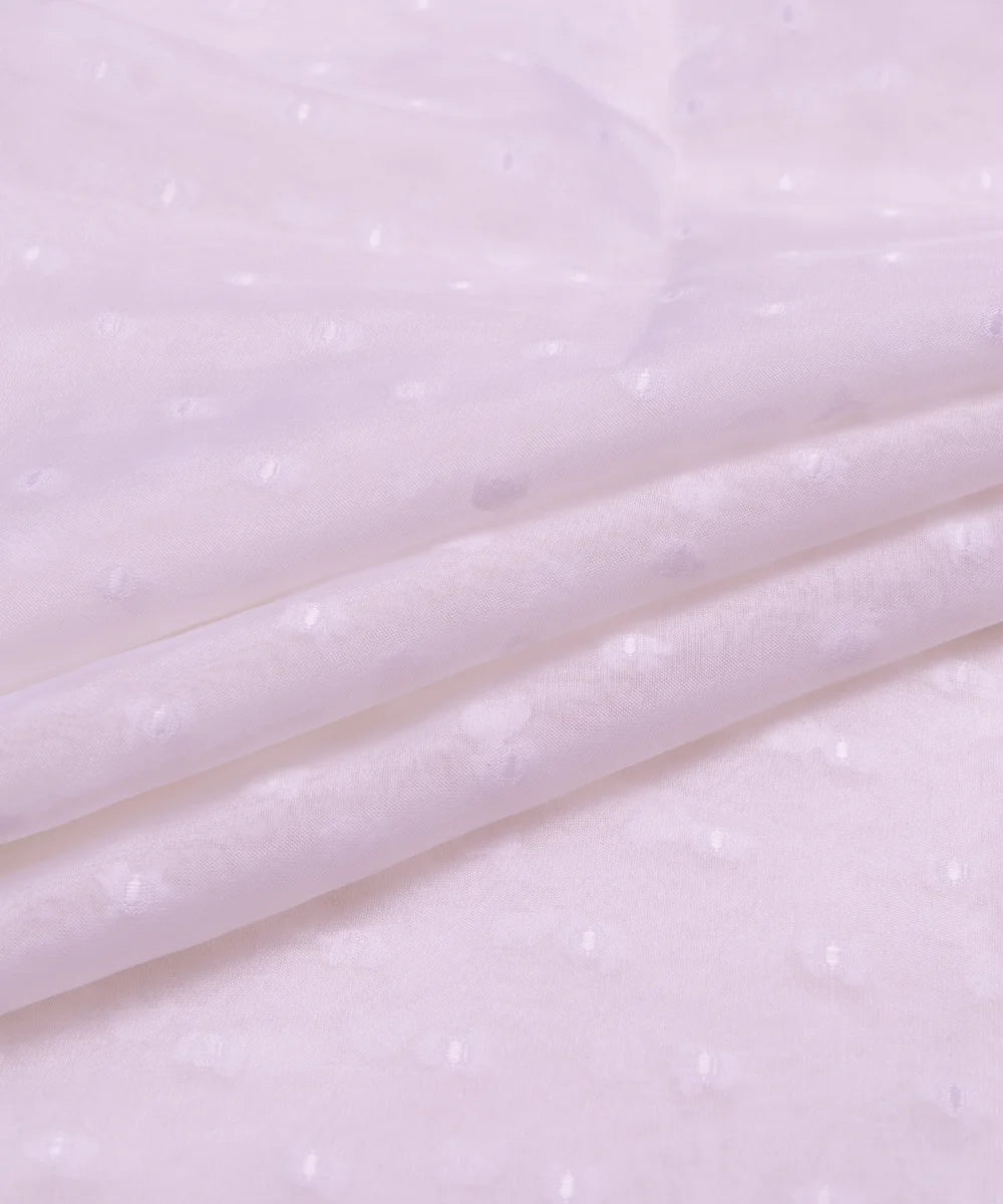 White Dobby Plain Organza Fabric