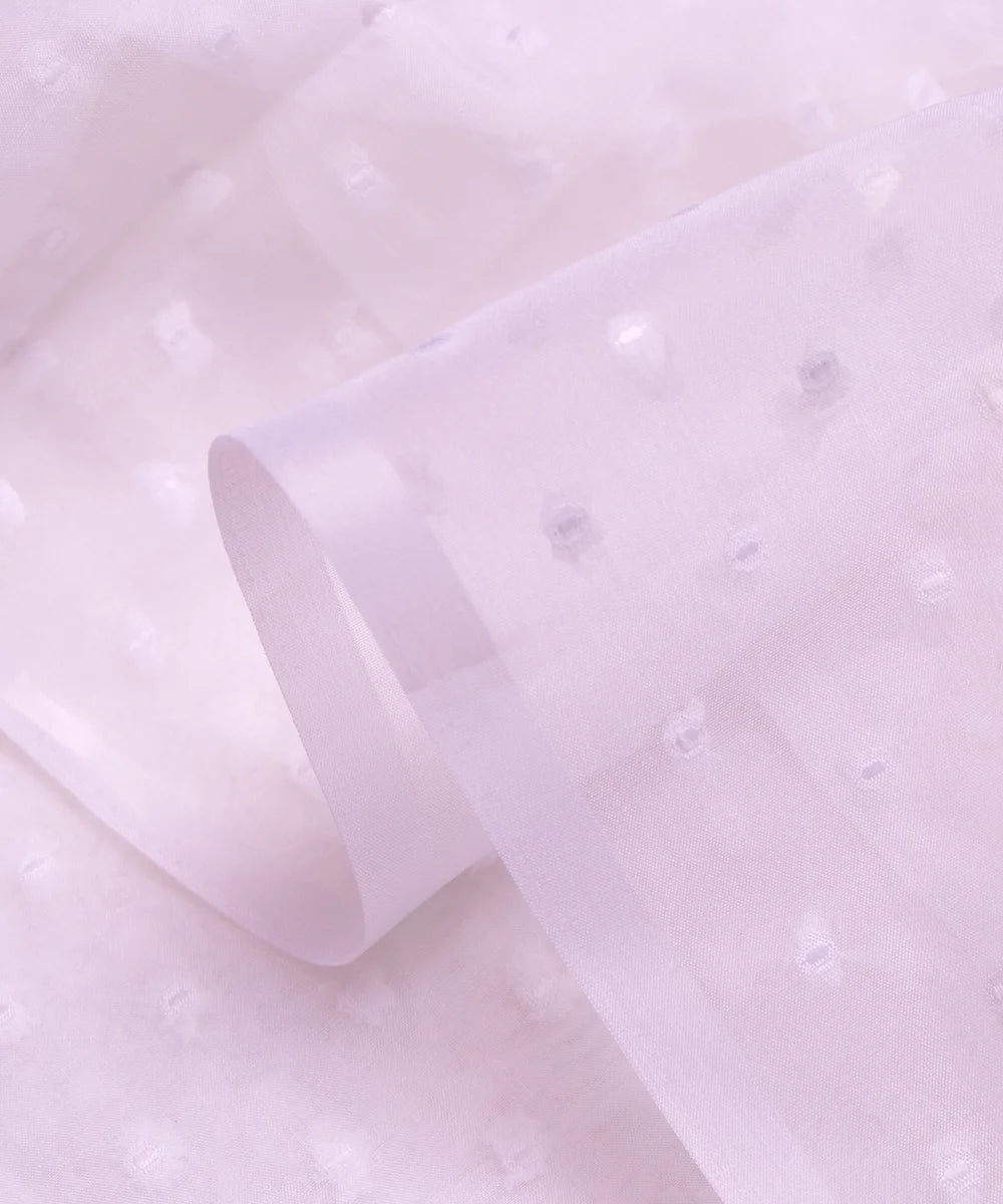 White Dobby Plain Organza Fabric