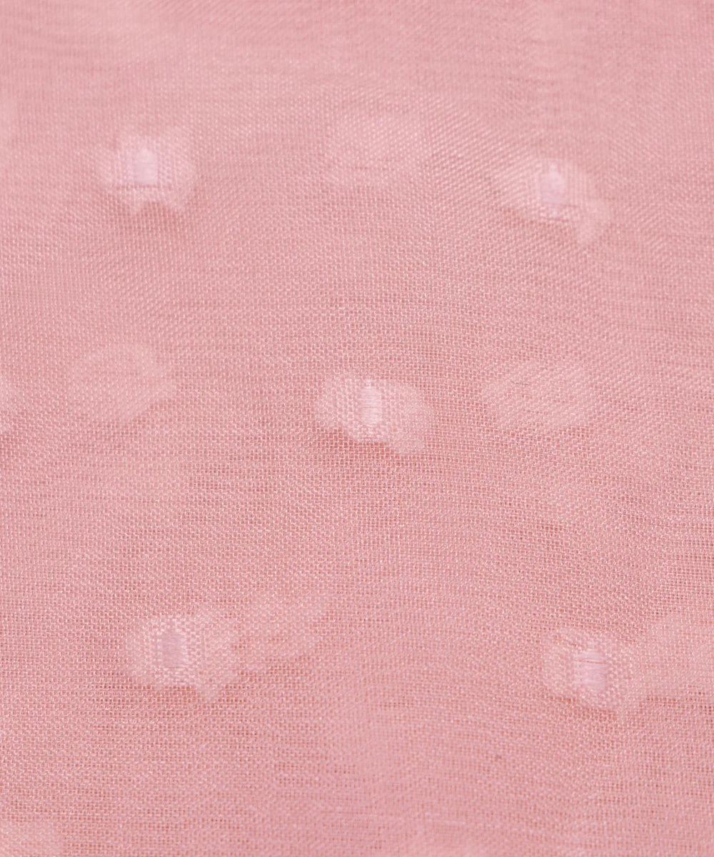 Pastel Pink Dobby Plain Organza Fabric