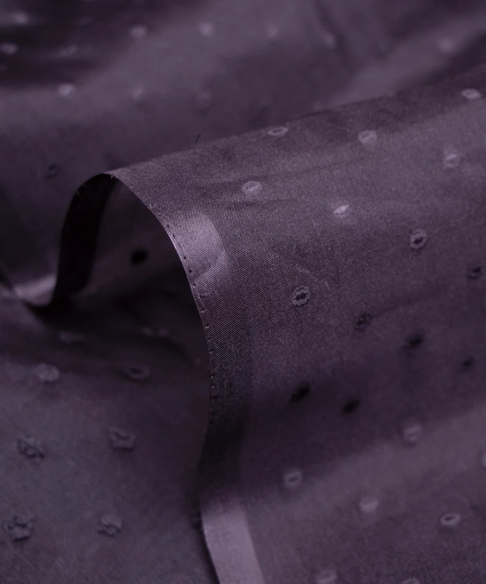 Black Dobby Plain Organza Fabric