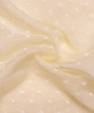 Cream Dobby Plain Organza Fabric