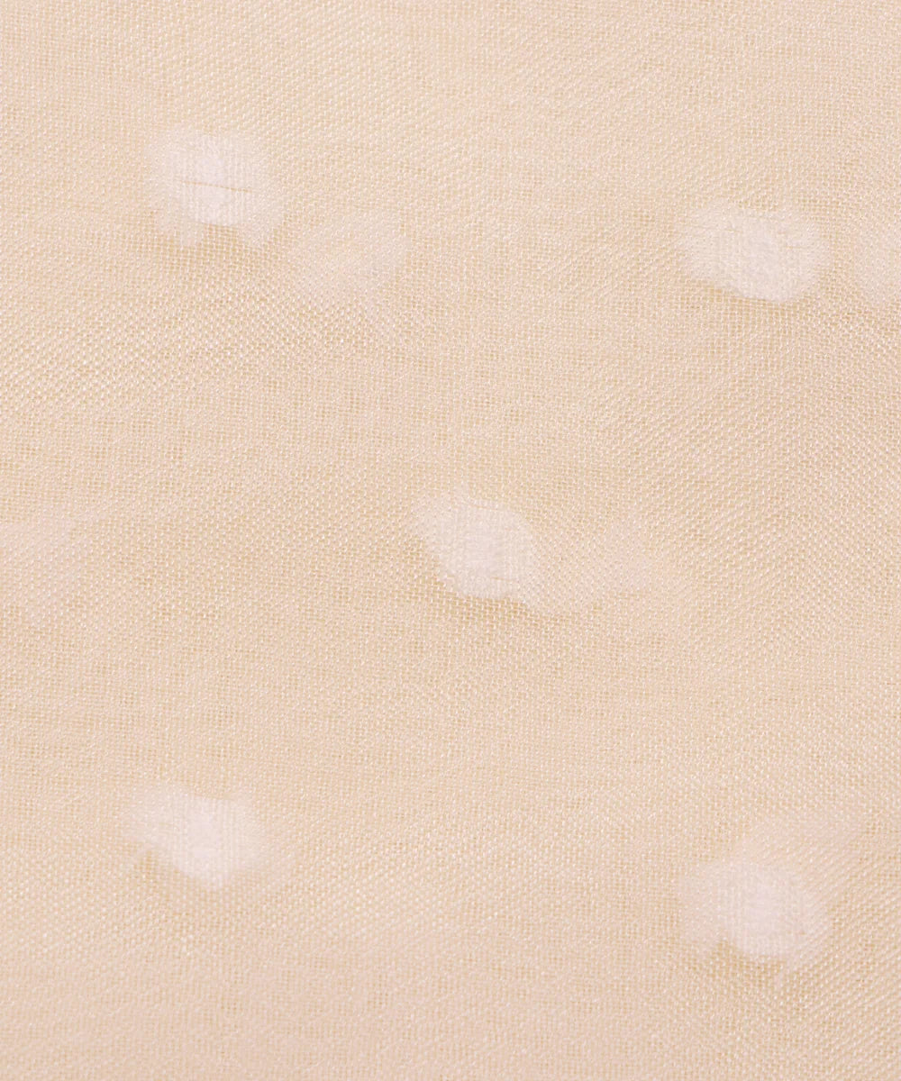 Cream Dobby Plain Organza Fabric