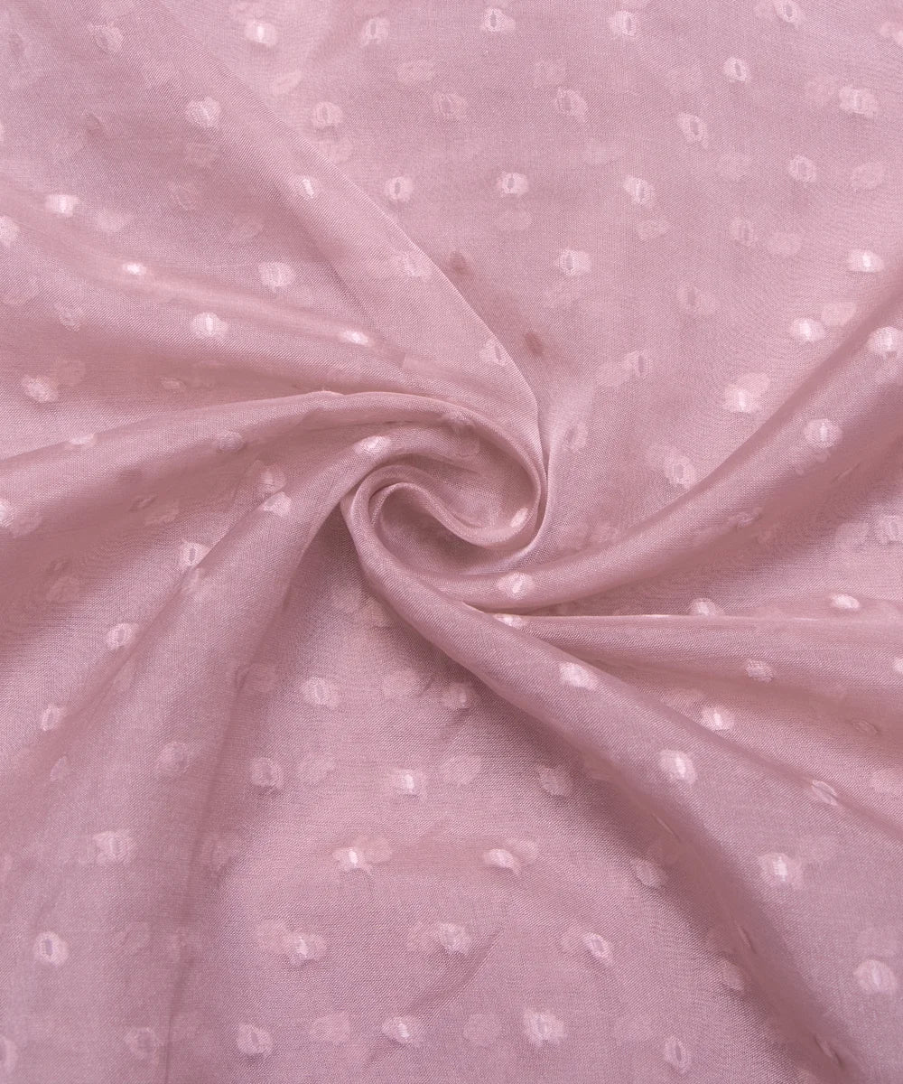 Champagne Pink Dobby Plain Organza Fabric